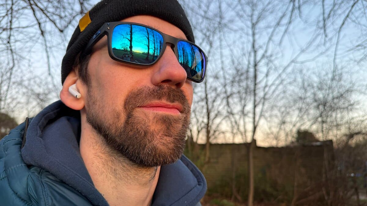 Dale Cadle, known as POBus MaXiMuS, wearing reflective sunglasses outdoors